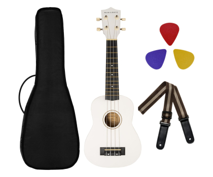 Instrument muzyczny MusicMate Ukulele zestaw U-04 WhiteHarmony Biały